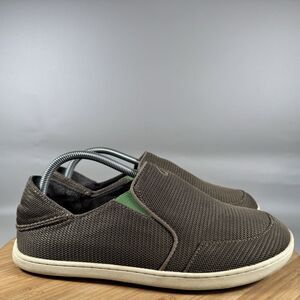 OluKai‎ Nohea Mesh Mens 9 Brown Low Casual Slip On Shoes Sneakers